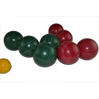 Polyresin 90mm Bocce Set for lawn game, multi colors available, OEM welcome