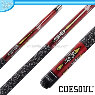 CUESOUL Popular Quick Release Maple Shaft Nylon Wrap 1/2 Pool Cue with Decal